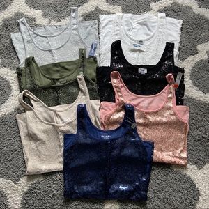Bundle of sequin tank tops